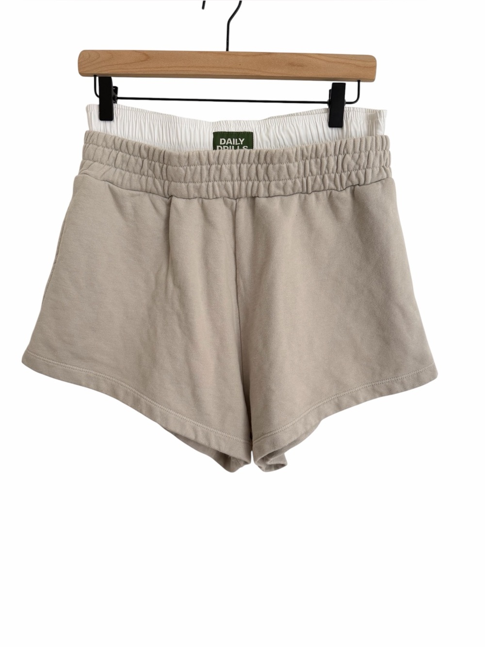 DAILY DRILLS Double Waistband French Terry Relaxed Sweat Shorts - Like New, M/L